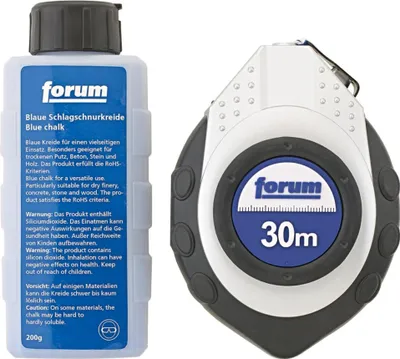 Produktbild von Forum Schlagschnurautomaten-Set 30 m mit blauer Kreide