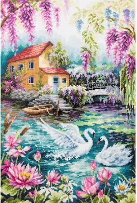 Produktbild von Magic Needle Zweigart Edition Kreuzstich Set "Traumsee", Zählmuster, 30x45cm