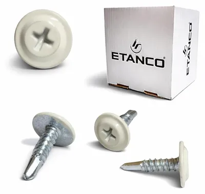 Immagine prodotto di Viti autofilettanti ETANCO GM-B per tetti in acciaio, RAL 9002 bianco-grigio, 4,2 x 13 mm, 250 pezzi