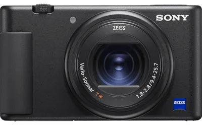 Produktbild von Sony ZV-1, 20,1 MP, 8192 x 1856 Pixel, Exmor RS CMOS, 2,7x, Full HD, Schwarz
