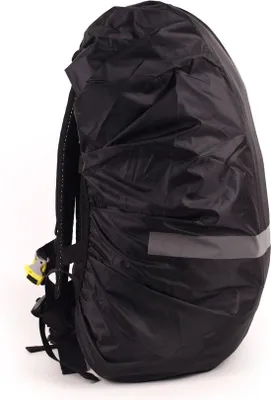 Produktbild von Wasserdichte Regenhülle für Rucksack 30–40L – Reflektierende Rucksackabdeckung – Schwarz – Regenschutz für Wandern, Fahrrad & Alltag