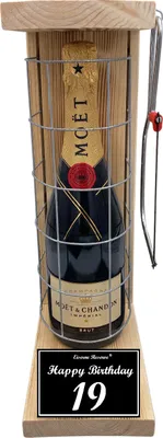 Produktbild von Moet - 19 Happy Birthday - Eiserne Reserve Gitterkäfig Geschenk 19. Geburtstag
