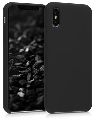 Produktbild von kwmobile Handyhülle für Apple iPhone XS Hülle - Case Silikon - Kabelloses Laden - Schutzhülle Cover in Schwarz