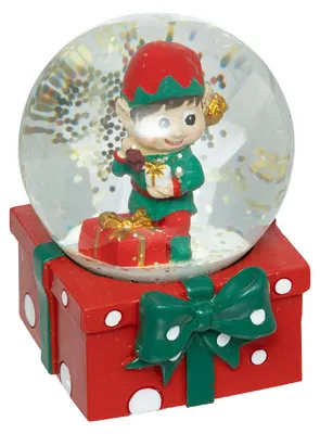Immagine prodotto di Pupazzo di neve con elfo, 6,5 cm