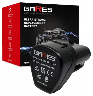 Produktbild von Gares Akkupack zum Zellentausch für Metabo 6.25438 6.25439 6.25585 625.439 625438 625585 | 10,8 V 2 Ah Li-Ion | Ersatz-Zellenpack für Werkzeugakkus | Profi-Qualität Gares®