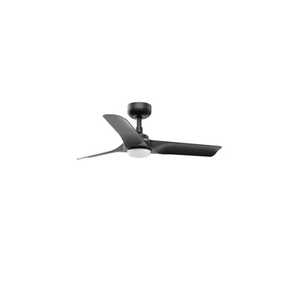 Produktbild von Energiespar Deckenventilator mit LED Beleuchtung und Fernbedienung Hey 90 cm Schwarz