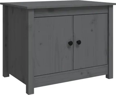 Obrázek produktu pro vidaXL Konferenční stolek šedý 71x49x55 cm Masivní borovicové dřevo