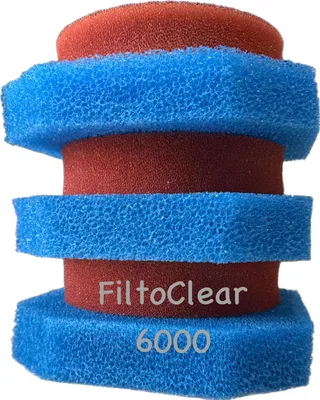Produktbild von KH Filterschwammset Filtoclear 6000 Filter 3x blau/ 3x rot passend für Oase