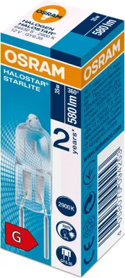 Image de Osram 12V lampe halogène Gy6.35 - 35W 2900K 580Lm - Insert de lampe halogène - Halostar Starlite - Lumière blanche chaude - Dimmable - Par boîte de 40 pièces