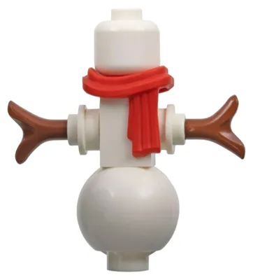 Immagine prodotto di LEGO Minifigura a forma di pupazzo di neve - sciarpa rossa, senza cappello (hol234) – nuova