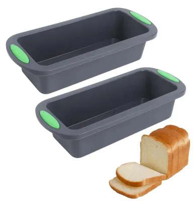 Produktbild von Set mit 2 Silikon-Backformen für Brot, 28 x 12,5 cm