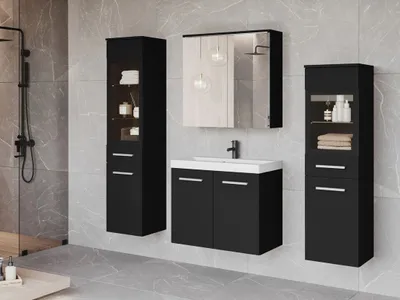 Immagine prodotto di Set bagno YUKO 2 - nero / grafite + lavabo GRATIS