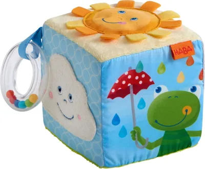 Produktbild von HABA Babywelt Multifunktionsspielzeug Spielwürfel Regenbogenwelt 1306030001