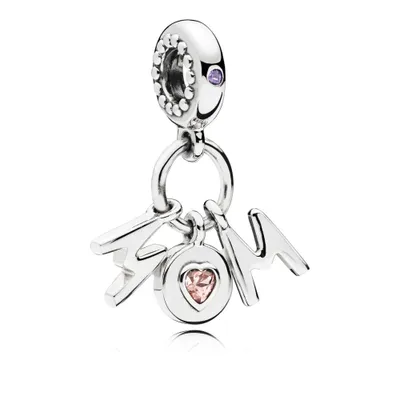 Image de Charm Pandora Moments, modèle "Perfect Mum", en argent rose, référence 797059NSP