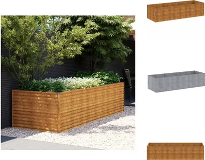 Produktbild von vidaXL Hochbeet 290x100x69 cm Cortenstahl - Blumentöpfe & Pflanzgefäße