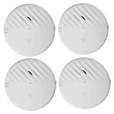 Zdjęcie produktu dla Czujnik wibracji do drzwi i okien, alarm 125dB, zestaw 4 sztuk
