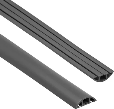 Produktbild von QUEST PVC-Kabelkanäle 10x40mm, 2m halbrund, dunkles Grau