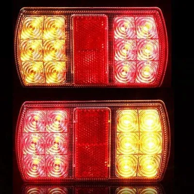 Obrázek produktu pro LED zadní světla pro přívěs, 12 V, 4 funkce, zadní světla, karavan, auto, přívěs, osvětlení