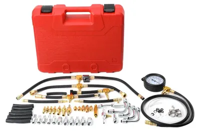 Obrázok produktu pre Testovací prístroj na tlak paliva - TU-443 - Multifunkčná testovacia súprava - Testovanie tlaku vstrekovania - Manometer - 0–9,7 bar - Vhodné pre automobily, nákladné vozidlá, SUV a motocykle