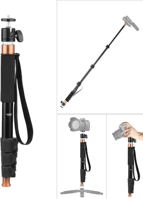 Produktbild von Andoer TP-148 94,6 cm/37,2 Zoll verstellbares leichtes Einbeinstativ Einbeinstativ Mikrofon-Tonangel Max. Tragkraft 5 kg fuer Kamera und Mikrofon