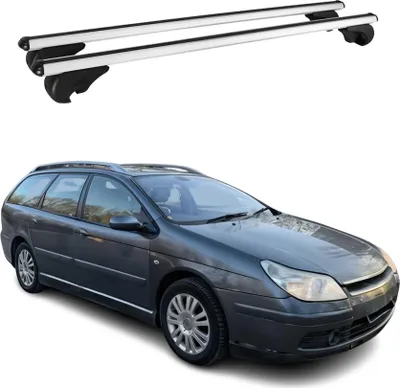 Produktbild von Dachträger Grundtäger für Citroen C5 Kombi 2001-2008 75kg Aluminium Silber 2 tlg