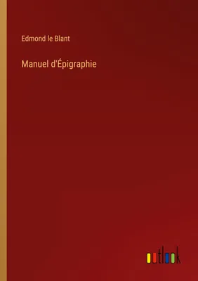 Produktbild von Manuel d'Épigraphie