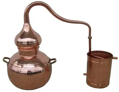 Productafbeelding van Traditionele Handgemaakte Koper Distilleerketel 3 Liter - Ideaal voor Sterke Dranken en Etherische Oliën