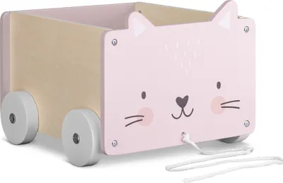 Produktbild von Navaris Spielzeugkiste Kiste Aufbewahrung für Spielzeug - Aufbewahrungsbox für Kinderzimmer - 26,4x20x25,8cm Spielkiste für Kinder - mit Rädern
