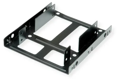 Imagen del producto de ROLINE, adaptador de montaje, marco de 3,5 pulgadas para 2 unidades de 2,5 pulgadas (HDD/SSD), metal, color