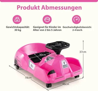 Zdjęcie produktu dla 3 w 1 elektryczny gokart dla dzieci z wyjmowanym mopem, 12 V