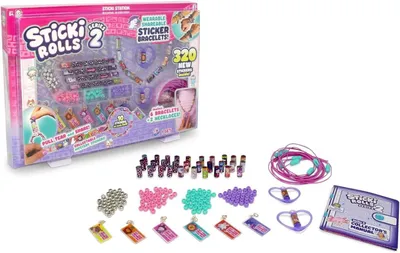 Productafbeelding van Sticki Rolls Series 2: Set voor het maken van armbanden en kettingen | Armbanden en kettingen met labels voor meisjes vanaf 5 jaar