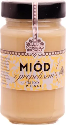 Produktbild von Honig mit Propolis 240 ml/315 Gramm - Schronisko Bukowina