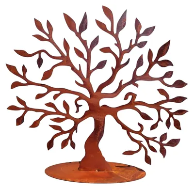 Produktbild von Metall Rost Gartendeko Edelrost rostige Garten Rost Deko Baum Lebensbaum Gartendeko Edelrost Tischdeko Metall Rostoptik Lebensbaum (20cm)