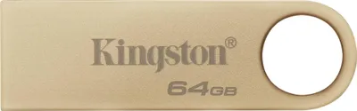 Produktbild von Kingston Technology DataTraveler SE9 G3 USB-Stick 64 GB – 220 MB/s Lesegeschwindigkeit, USB 3.2 Gen 1, robustes Metallgehäuse in Gold