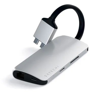 Obrázok produktu pre Satechi ST-TCDMMAS, USB 3.2 Gen 1 (3.1 Gen 1) Type-C, 60 W, Strieborná, Microsd (transflash), MicroSDHC, MicroSDXC, SD, USB 3.2 Gen 1 (3.1 Gen 1) Type-C, USB