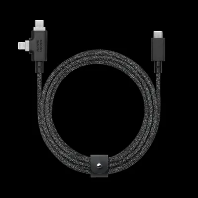 Obrázek produktu pro Native Union Belt Duo Pro, Černá, USB C, USB C/Lightning, 1,5 m, Samec, Samec
