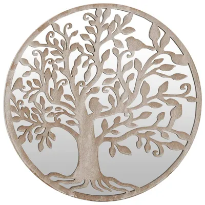 Immagine prodotto di vidaXL Specchio da giardino sabbia 40x2,5 cm ferro rotondo