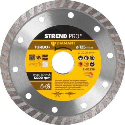 Imagen del producto de Disco de corte diamantado Strend Pro 521C Turbo +, 125 mm