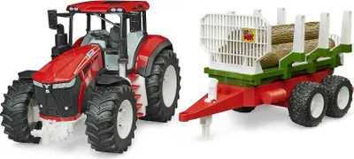 Produktbild von bruder ROADMAX Traktor mit Rückeanhänger und 3 Baumstämmen