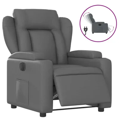 Produktbild von vidaXL Relaxsessel Elektrisch Grau Kunstleder