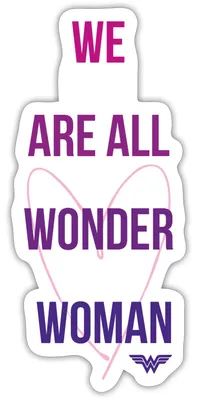 Produktbild von Spreadshirt DC Comics We Are All Wonder Woman Sticker Aufkleber, 10 x 10 cm, Mattweiß