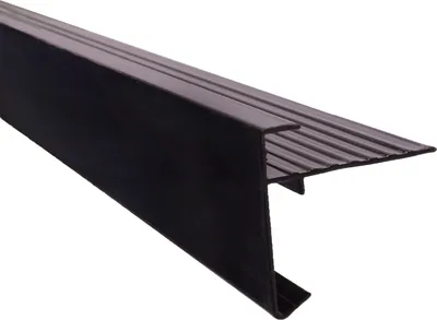 Produktbild von Dachrandprofil Schwarz Aluminium Gerade 4,5 x 4,5 x 124,5 cm - pro Stück