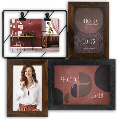 Obrázek produktu pro ZEP Fotogalerie Ercolano: Kovovo-dřevěný rámeček na 5 fotografií