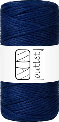 Obrázok produktu pre Tmavomodrá bavlnená makramé šnúrka 3 mm 100 m OUTLET