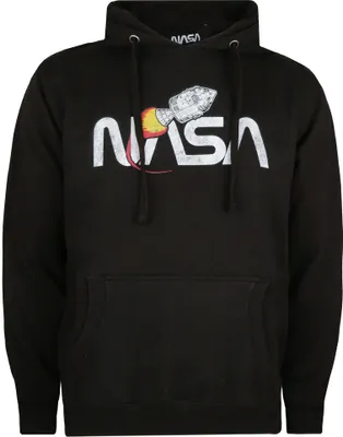 Produktbild von NASA - "Vintage Rocket" Hoodie zum Überziehen für Herren TV147 (S) (Schwarz/Weiß)