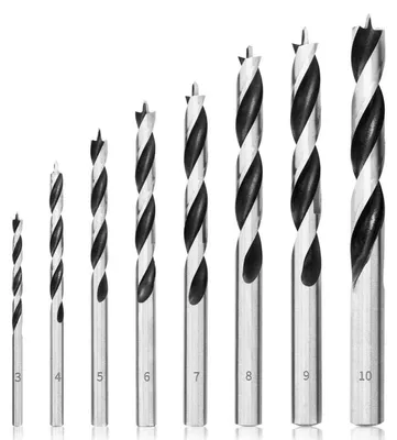Obrázok produktu pre Sada vrtákov na drevo, 3 mm – 10 mm, 8-dielna, určená na spracovanie dreva