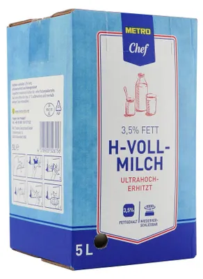 Produktbild von M.C. Haltbare Vollmilch 3,5% Fett BIB 5L