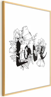 Produktbild von Posterpapier Poster - Love in Flowers 60x90 cm Text m-C-0300-ao-a