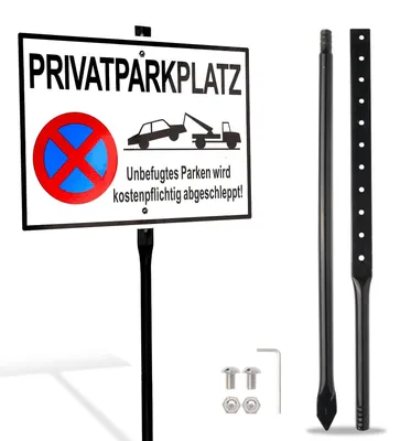 Zdjęcie produktu dla Solidchoice - Tablica informacyjna do parkingu, wykonana z aluminium, zapewniająca czytelność