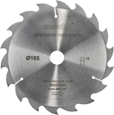 Obrázek produktu pro Metabo 628272000, 16,5 cm, 2 cm, 1 mm, 1,6 mm, Metabo, KS 18 LTX 57 / KT 18 LTX 66 BL / KS 18 LTX 66 BL